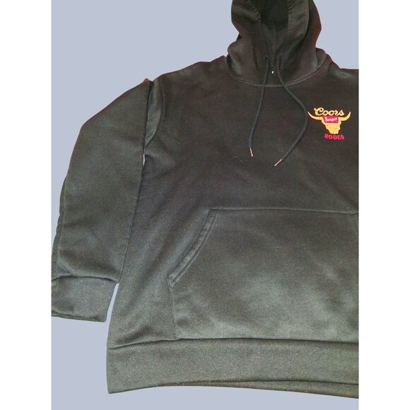 Coors Banquet Rodeo Hoodie Black Mens Medium - Picture 3 of 10